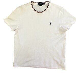 Polo Ralph Lauren Custom Fit White T-Shirt | Size Large